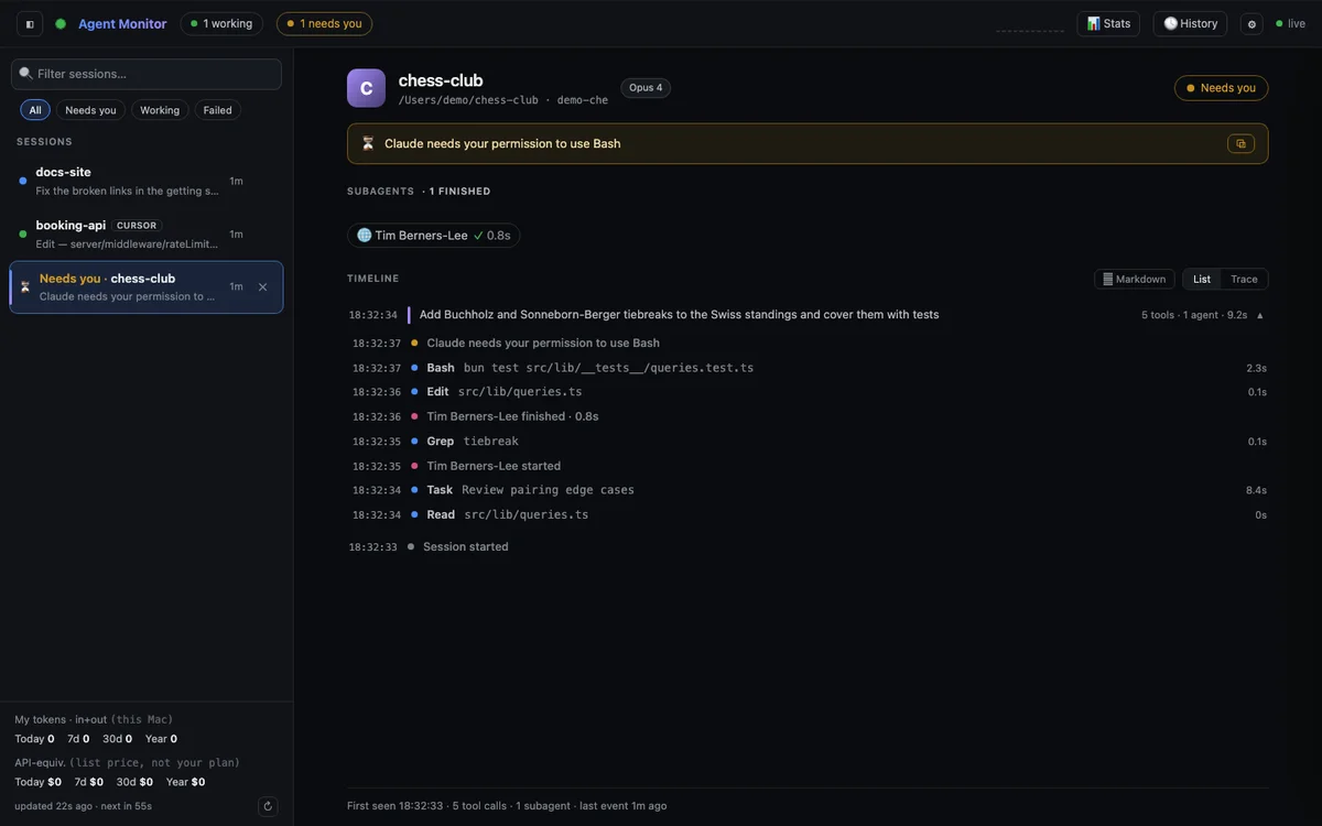 Agent Monitor screenshot